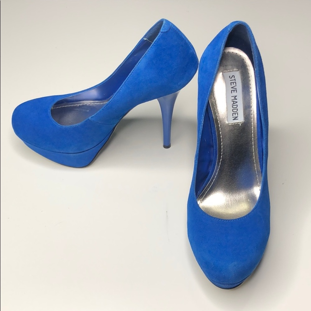 Steve Madden Caryssa Cobalt Blue Heels Size 8